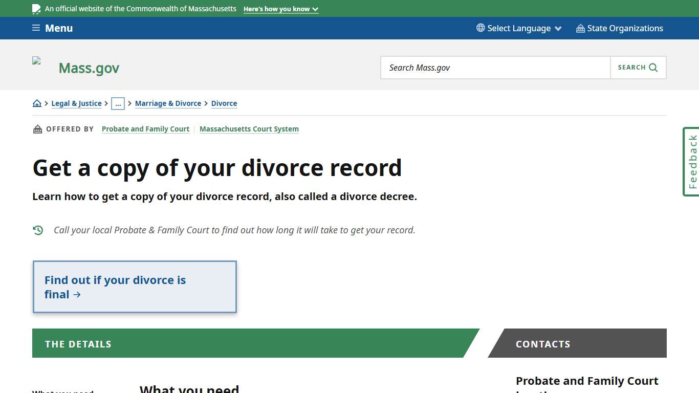 Get a copy of your divorce record Mass.gov